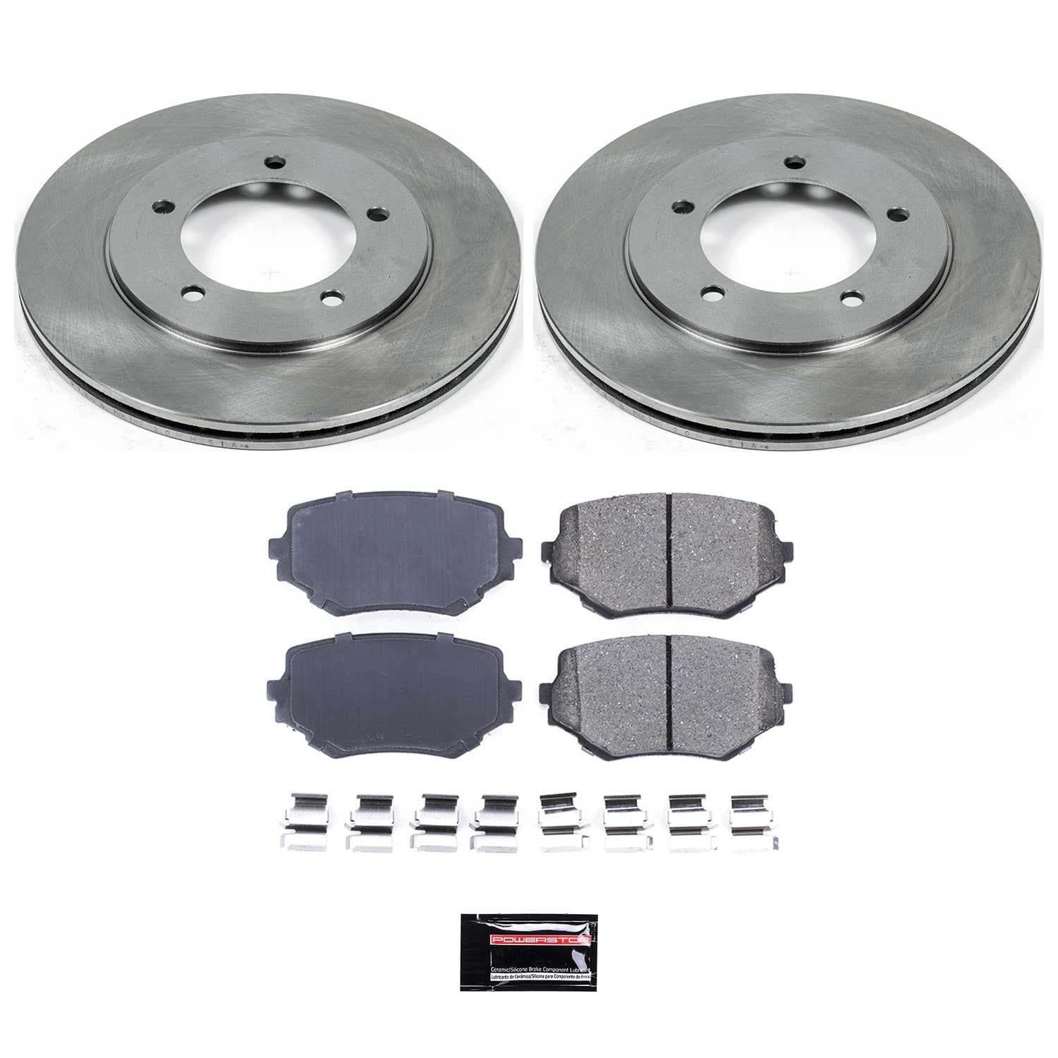 Power Stop - KOE6308 - Front - Disc Brake Pad and Rotor Kit image 1