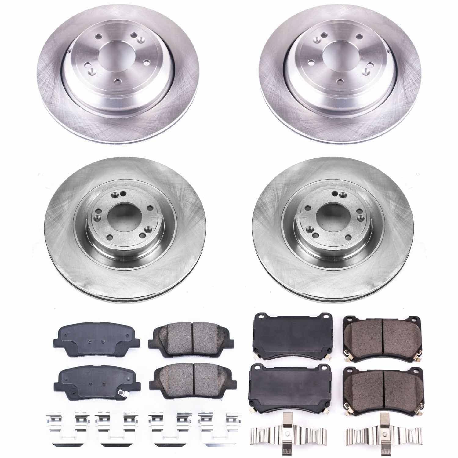 Power Stop - KOE6312 - Front and Rear - Disc Brake Pad and Rotor Kit image 1