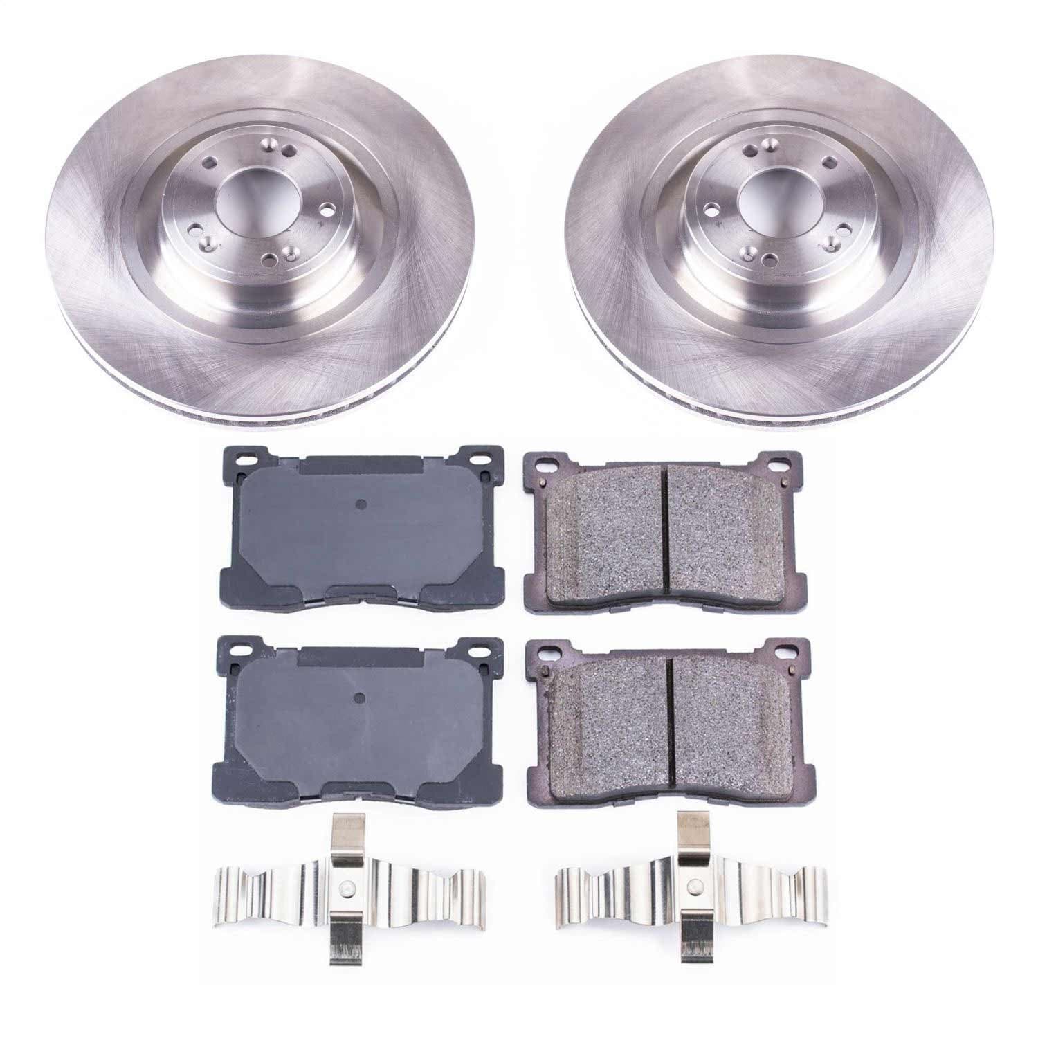 Power Stop - KOE6313 - Front - Disc Brake Pad and Rotor Kit image 1