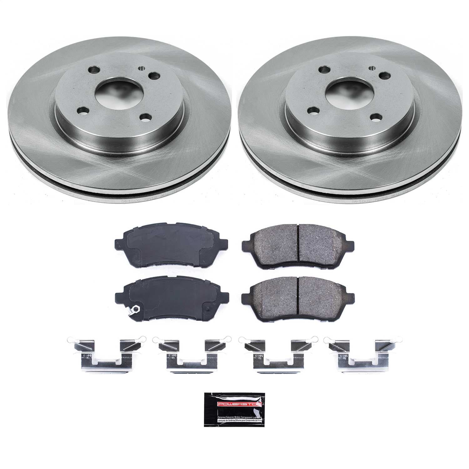 Power Stop - KOE6344 - Front - Disc Brake Pad and Rotor Kit image 1