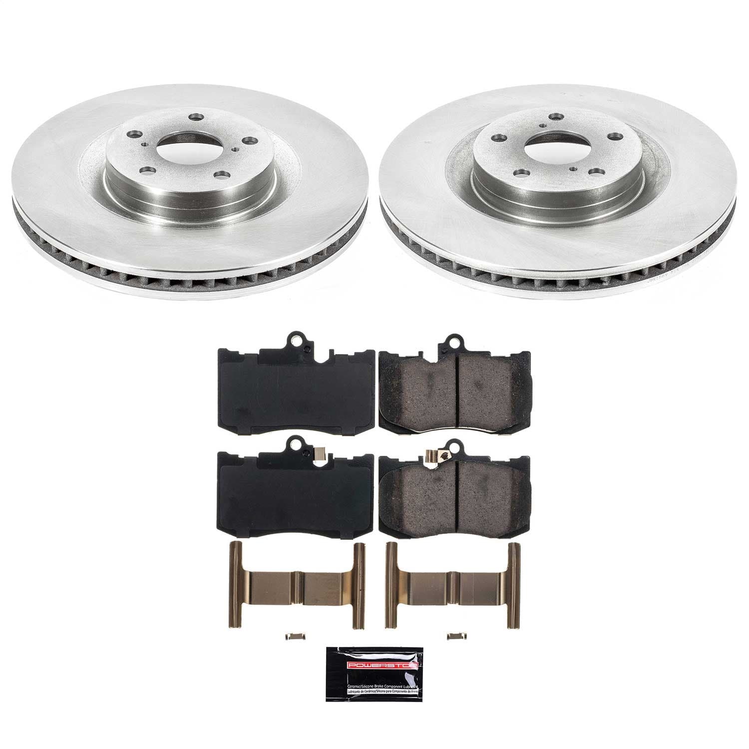 Power Stop - KOE6355 - Front - Disc Brake Pad and Rotor Kit image 1