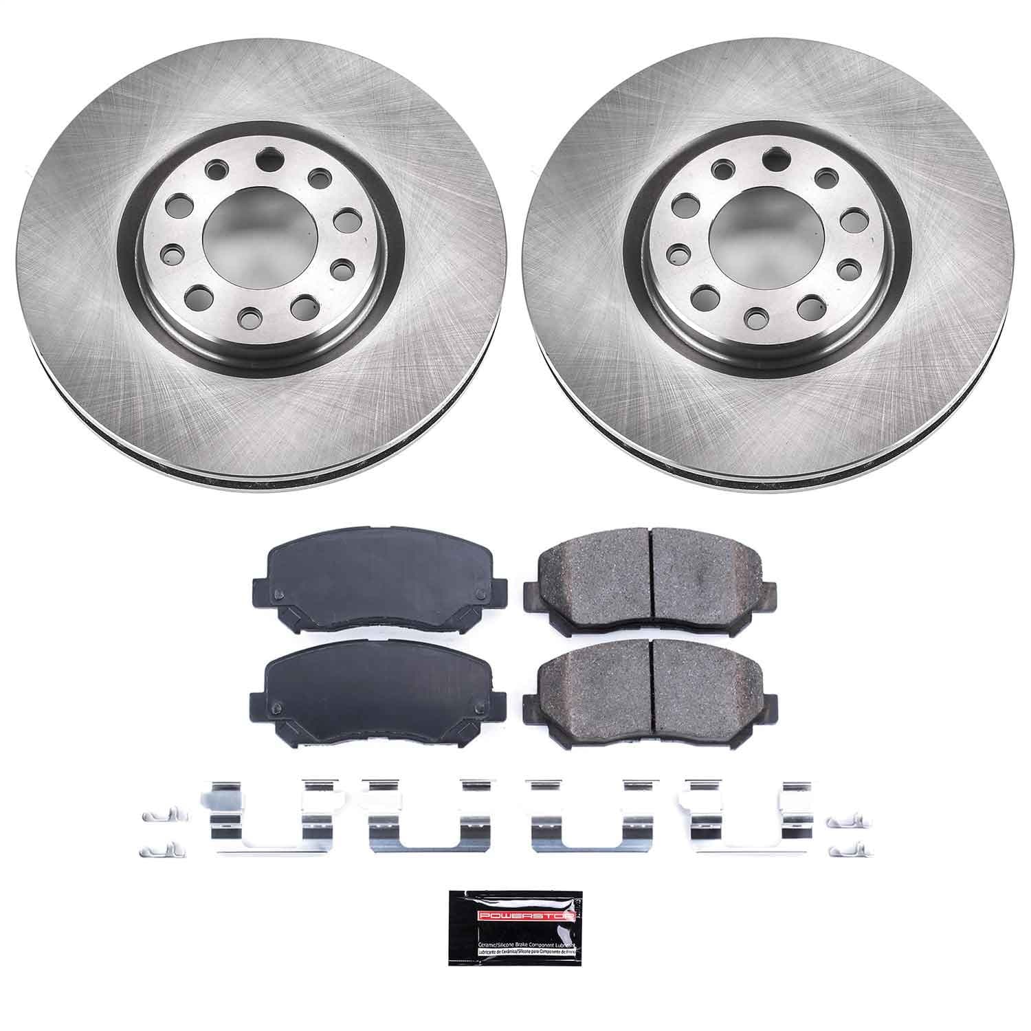 Power Stop - KOE6372 - Front - Disc Brake Pad and Rotor Kit image 1