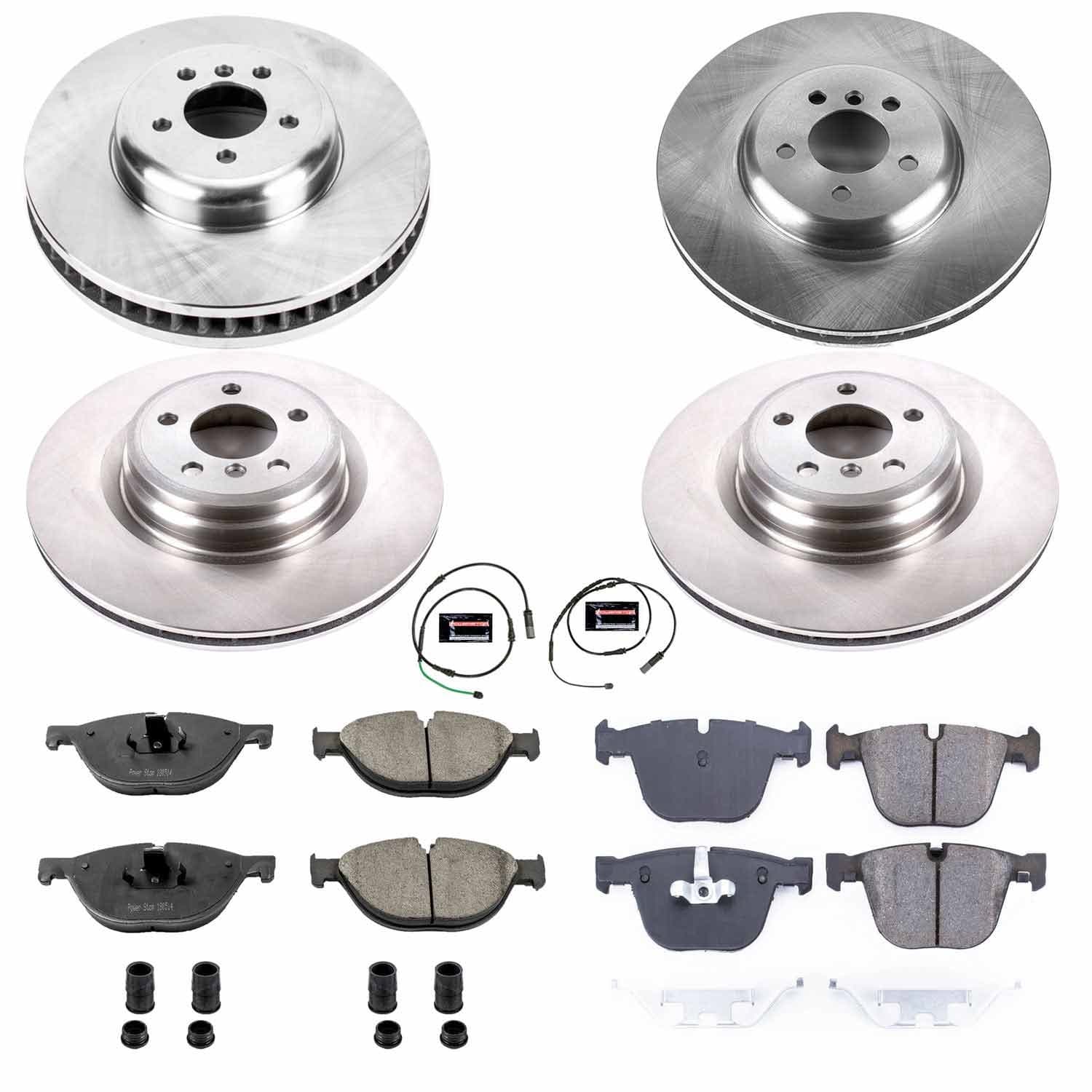 Power Stop - KOE6415 - Front and Rear - Disc Brake Pad and Rotor Kit image 1