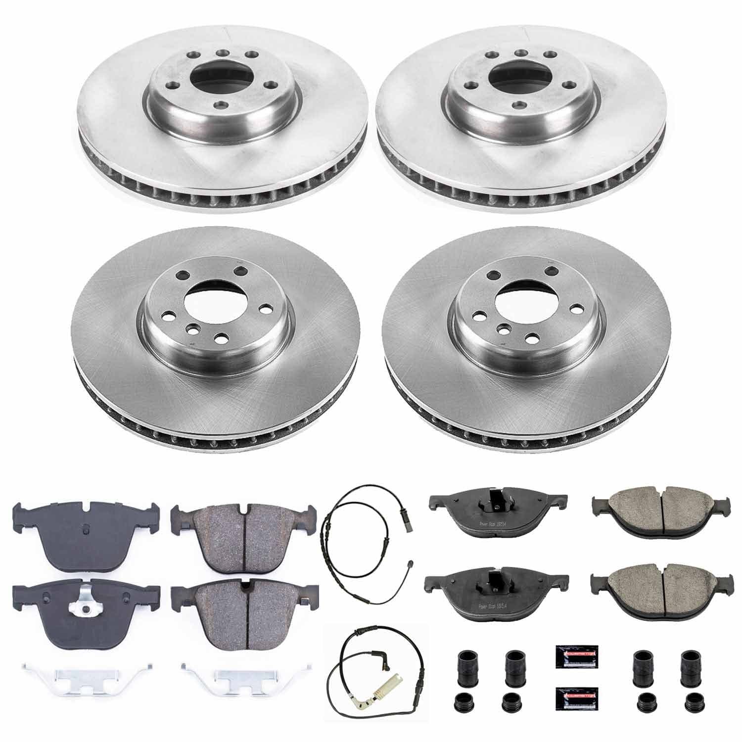 Power Stop - KOE6421 - Front and Rear - Disc Brake Pad and Rotor Kit image 1