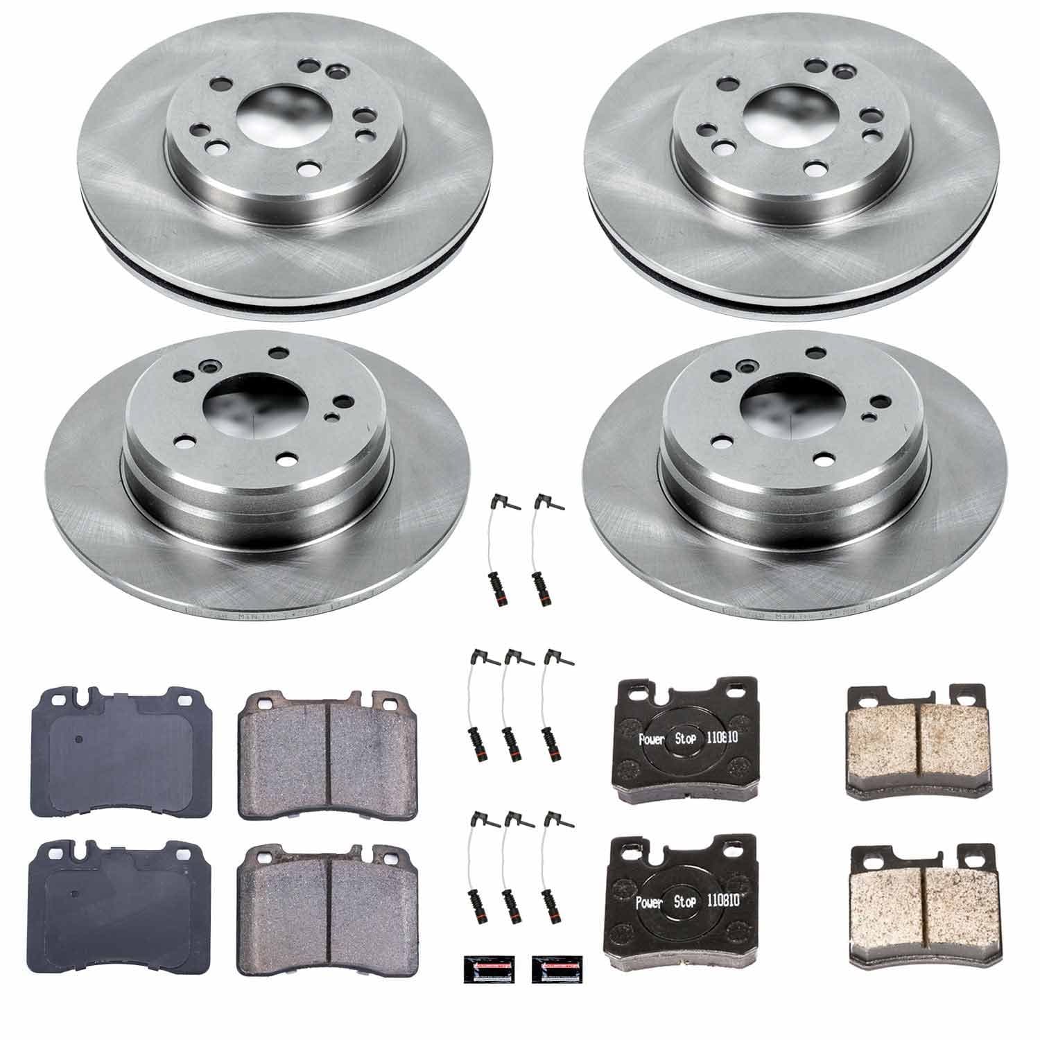 Power Stop - KOE6465 - Front and Rear - Disc Brake Pad and Rotor Kit image 1