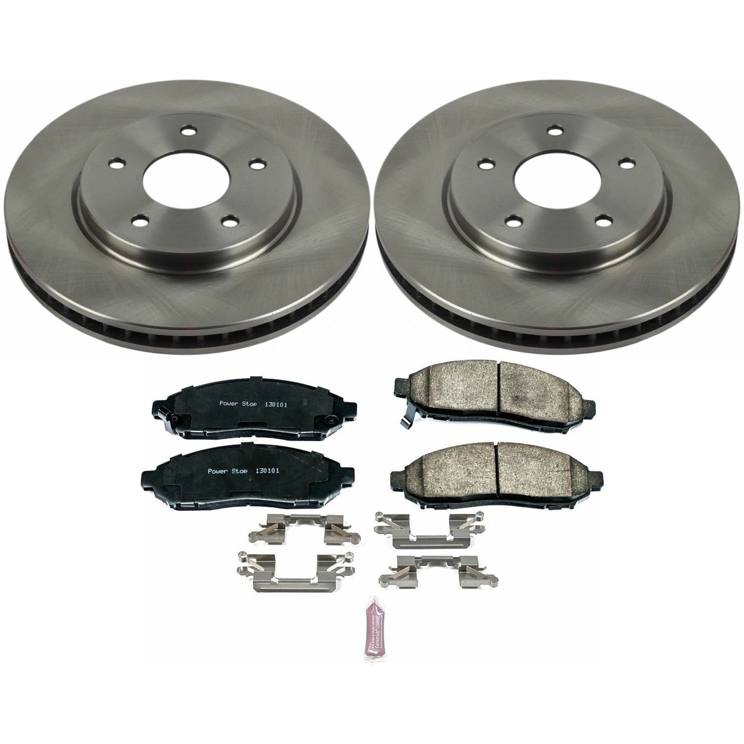 Power Stop - KOE6492 - Front - Disc Brake Pad and Rotor Kit image 1