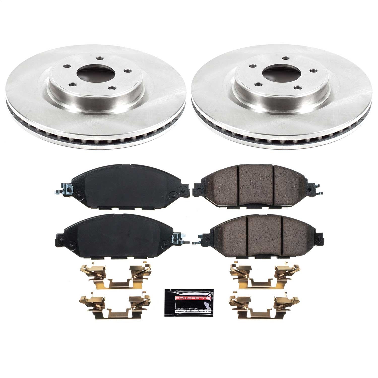 Power Stop - KOE6496 - Front - Disc Brake Pad and Rotor Kit image 1
