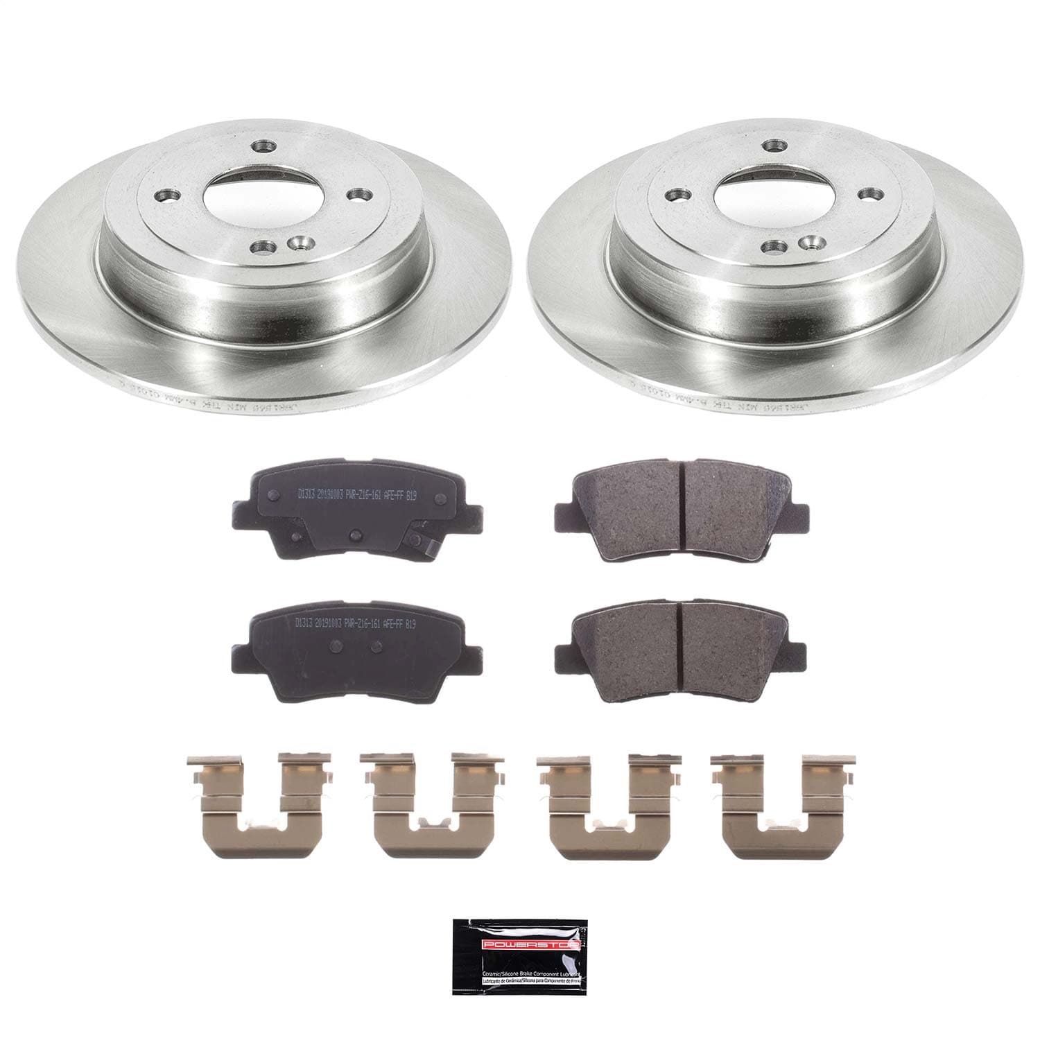 Power Stop - KOE6507 - Rear - Disc Brake Pad and Rotor Kit image 1