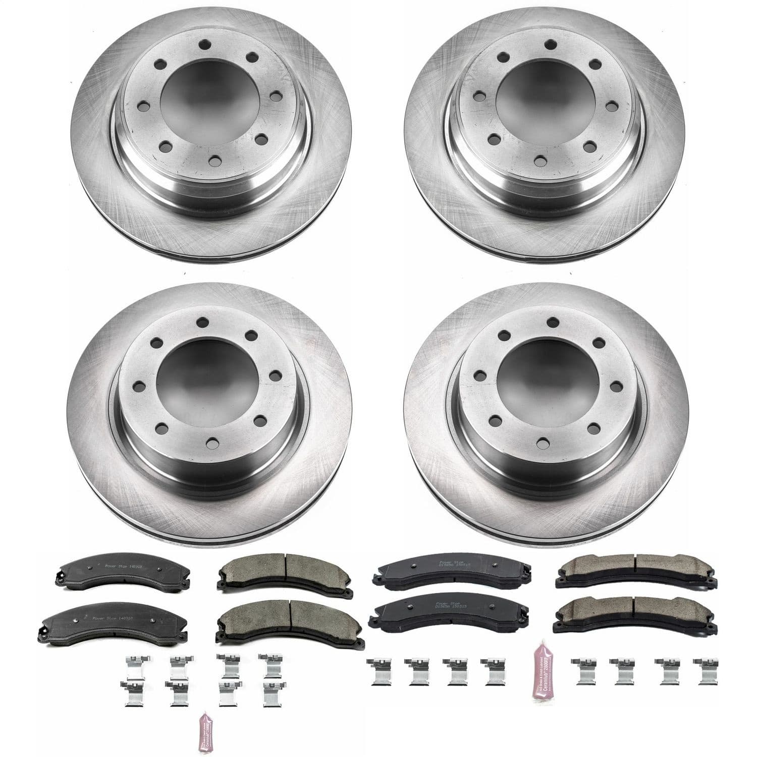 Power Stop - KOE6519 - Front and Rear - Disc Brake Pad and Rotor Kit image 1