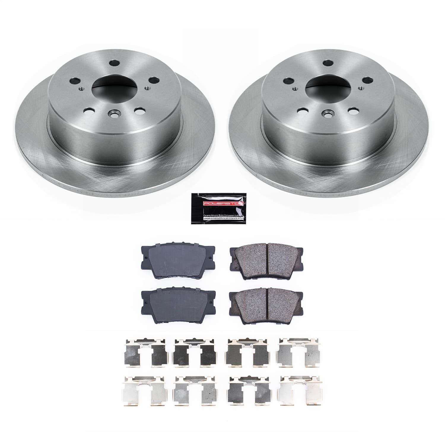 Power Stop - KOE6520 - Rear - Disc Brake Pad and Rotor Kit image 1