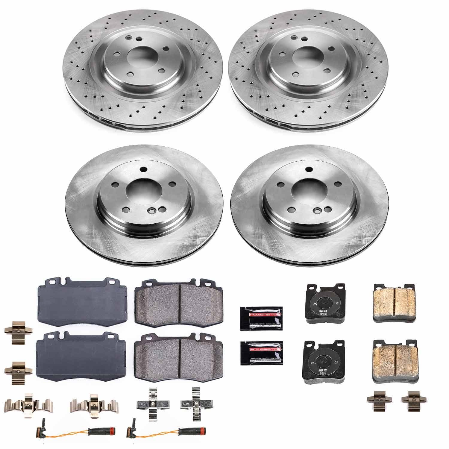 Power Stop - KOE6586 - Front and Rear - Disc Brake Pad and Rotor Kit image 1