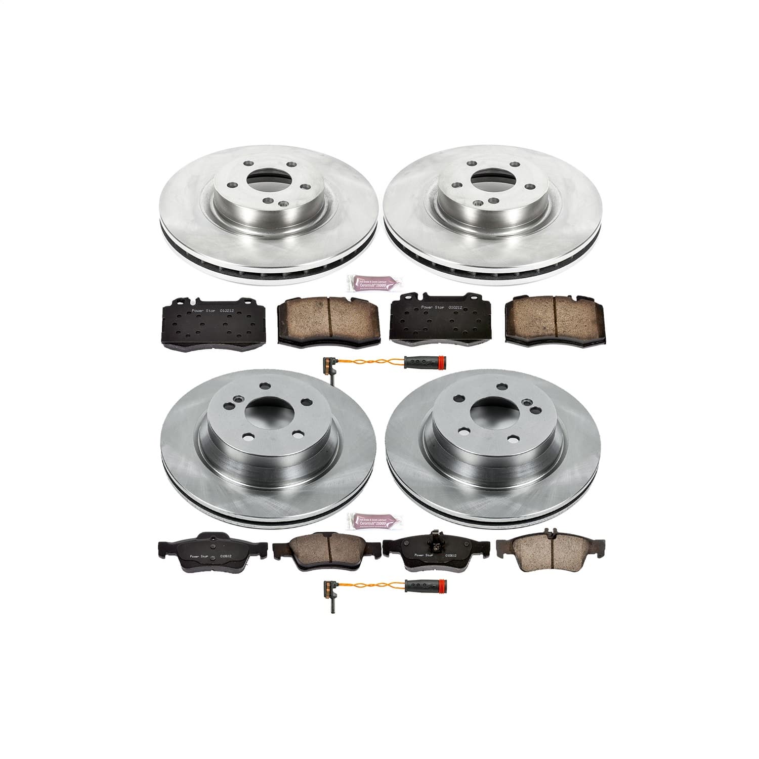 Power Stop - KOE6598 - Front and Rear - Disc Brake Pad and Rotor Kit image 1