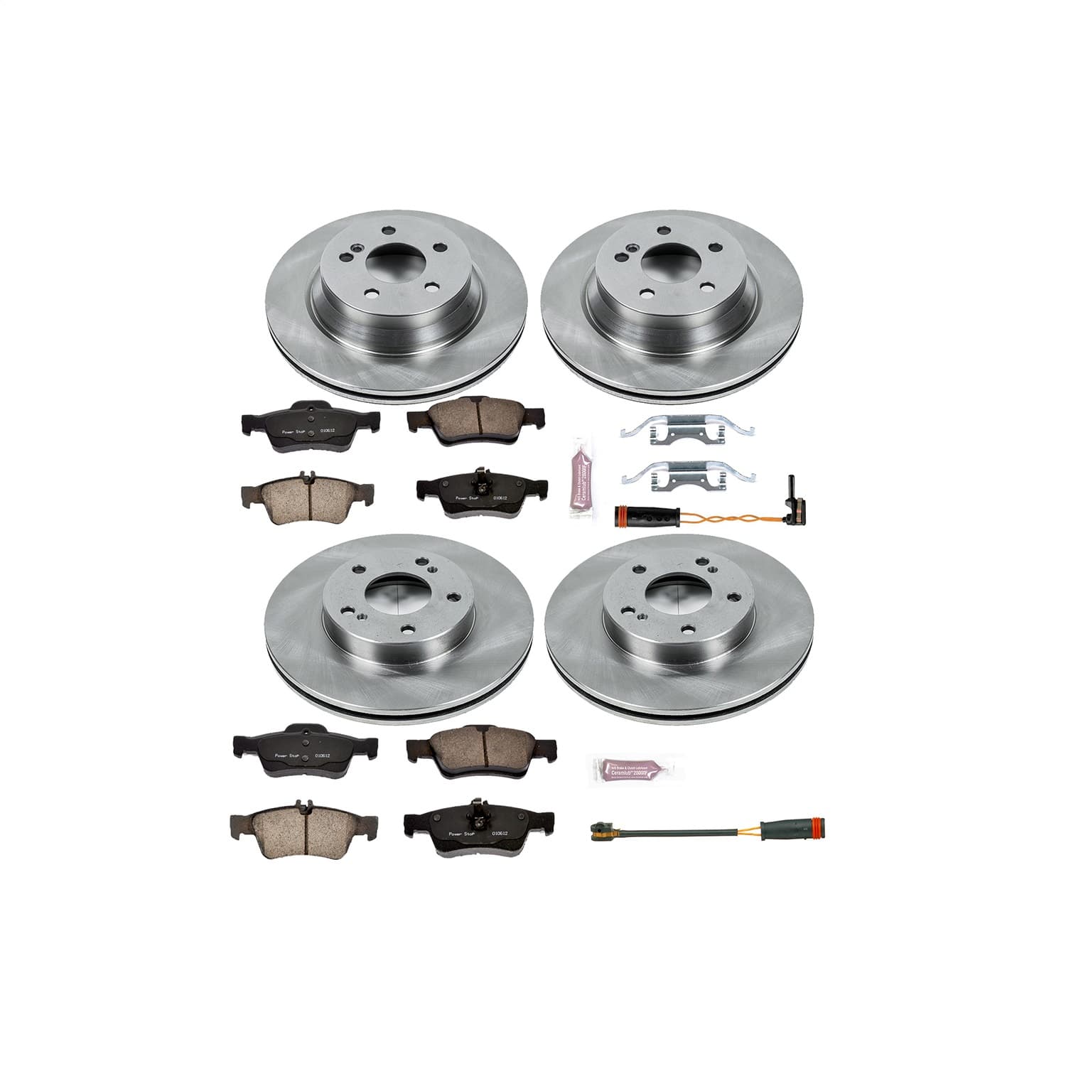 Power Stop - KOE6602 - Front and Rear - Disc Brake Pad and Rotor Kit image 1