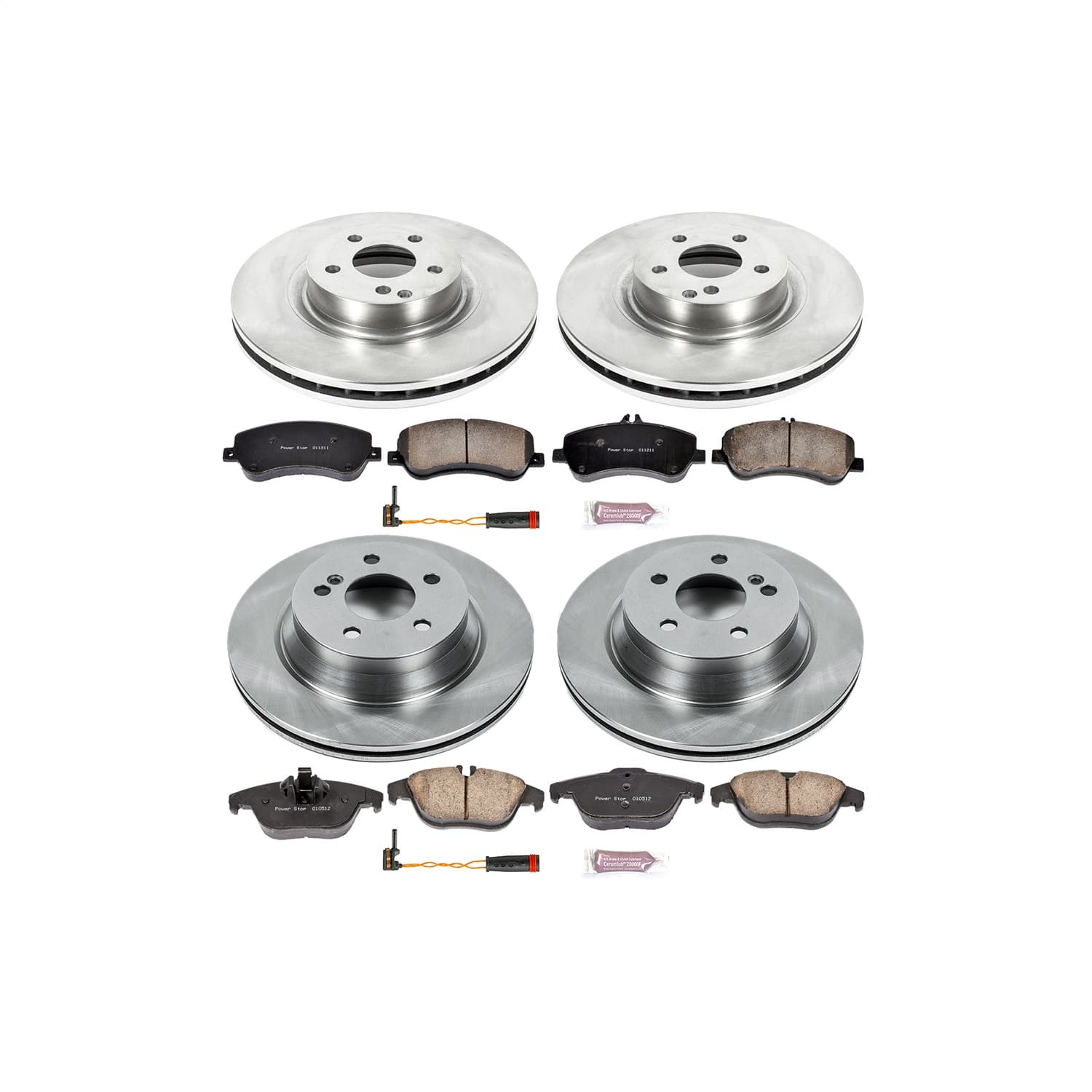 Power Stop - KOE6604 - Front and Rear - Disc Brake Pad and Rotor Kit image 1