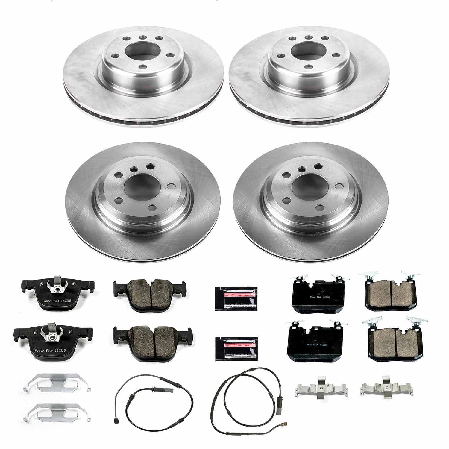 Power Stop - KOE6654 - Front and Rear - Disc Brake Pad and Rotor Kit image 1
