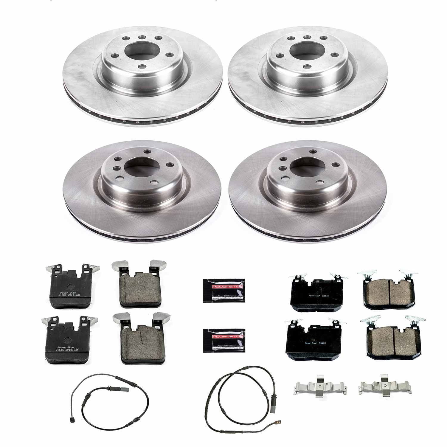 Power Stop - KOE6655 - Front and Rear - Disc Brake Pad and Rotor Kit image 1