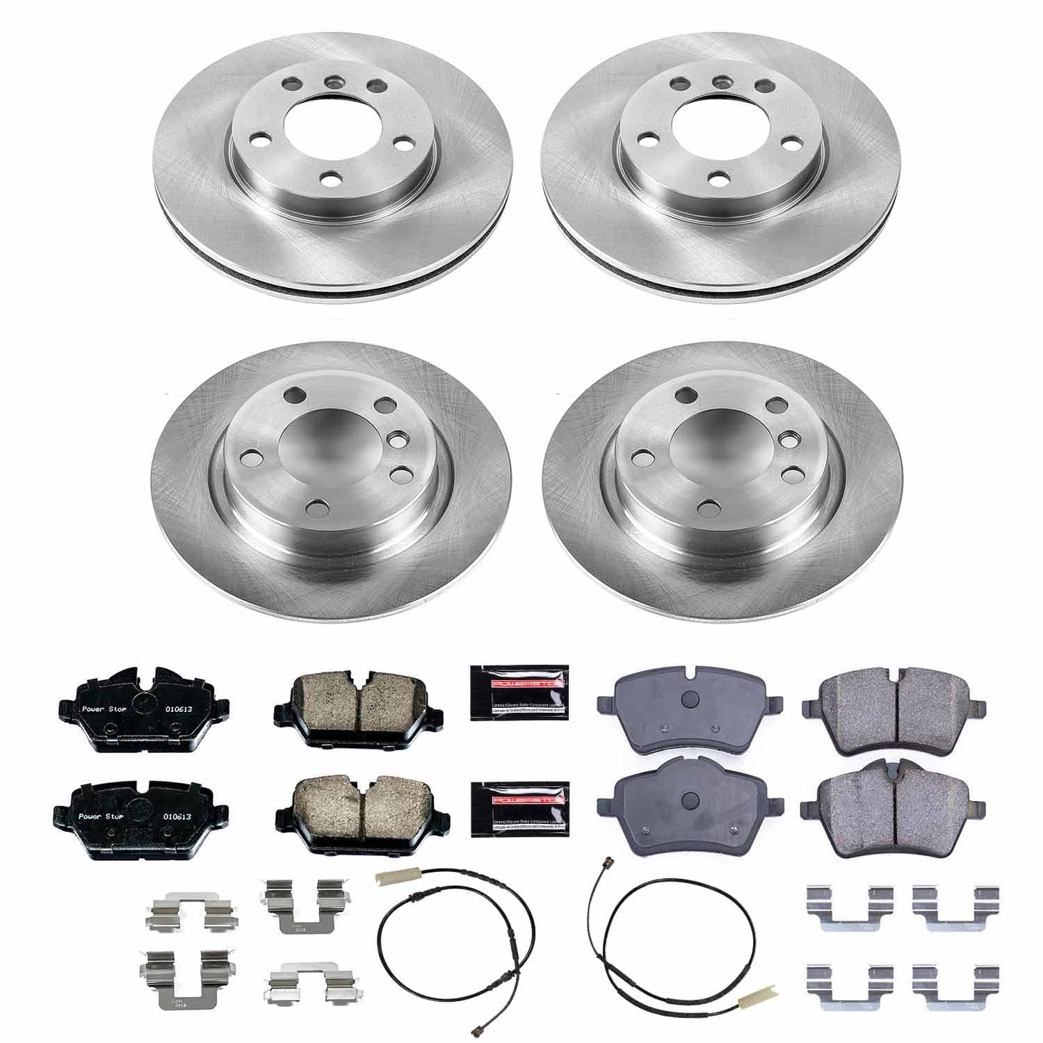 Power Stop - KOE6663 - Front and Rear - Disc Brake Pad and Rotor Kit image 1