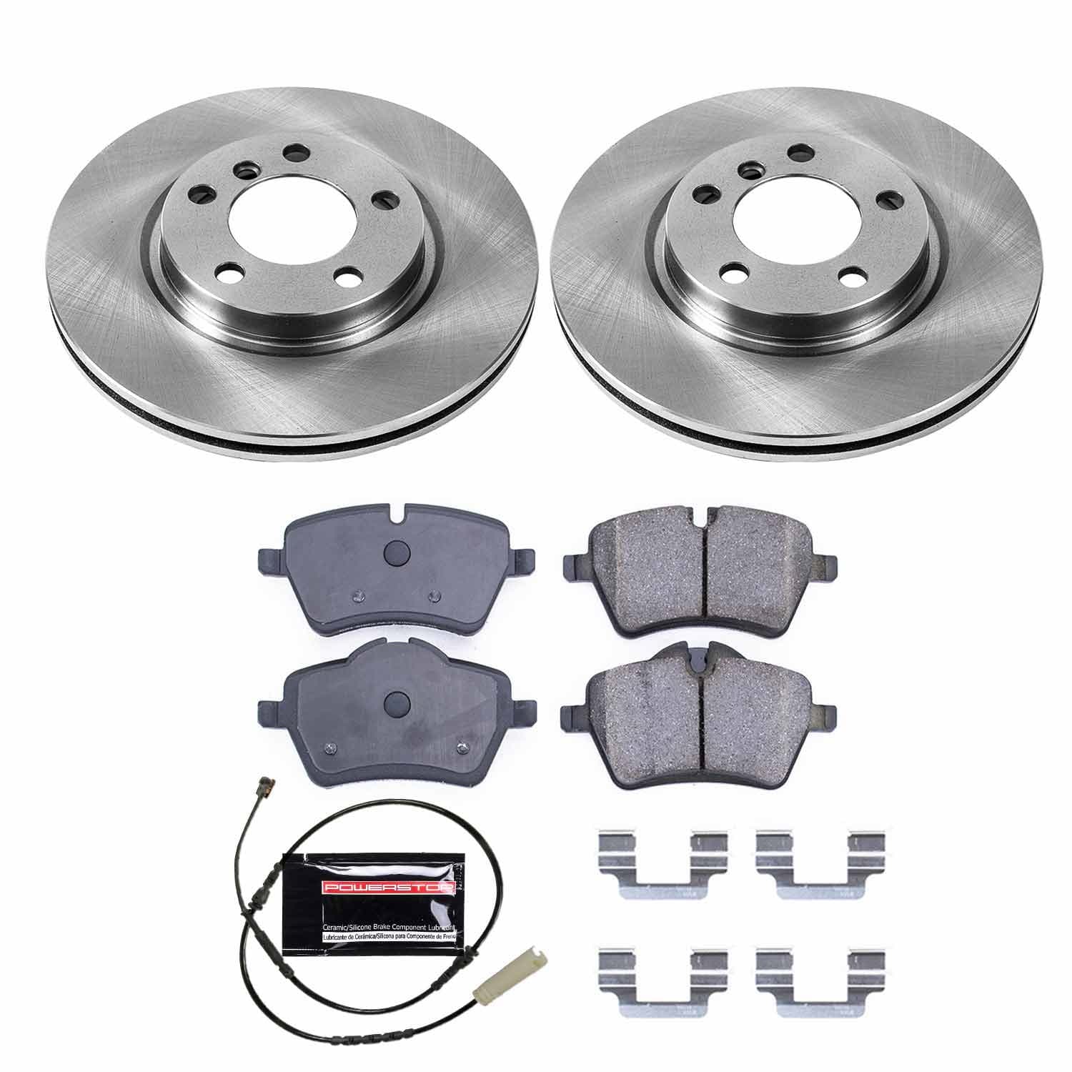 Power Stop - KOE6665 - Front - Disc Brake Pad and Rotor Kit image 1