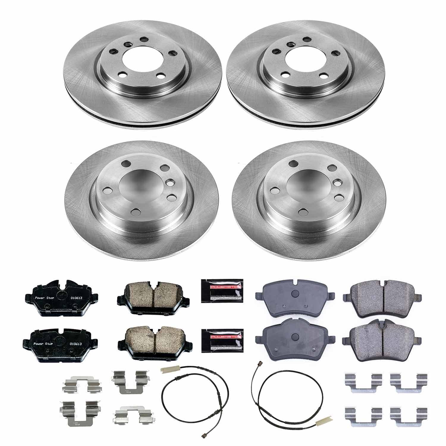 Power Stop - KOE6666 - Front and Rear - Disc Brake Pad and Rotor Kit image 1