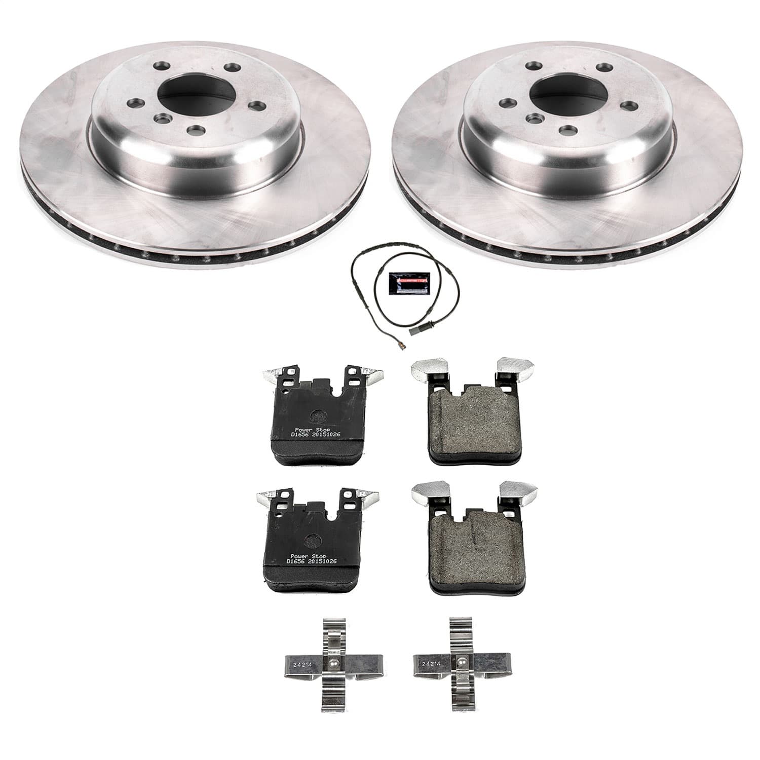 Power Stop - KOE6672 - Rear - Disc Brake Pad and Rotor Kit image 1