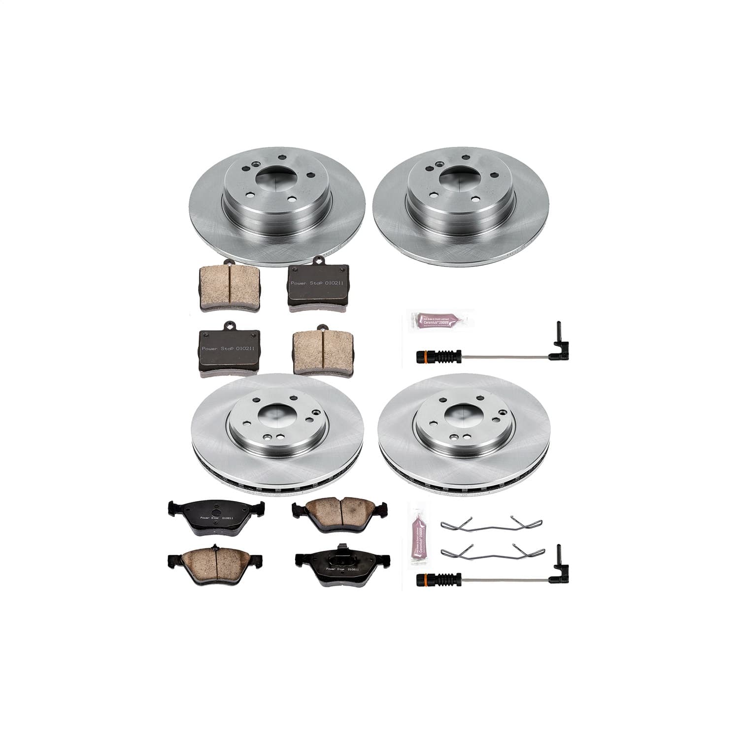Power Stop - KOE6700 - Front and Rear - Disc Brake Pad and Rotor Kit image 1