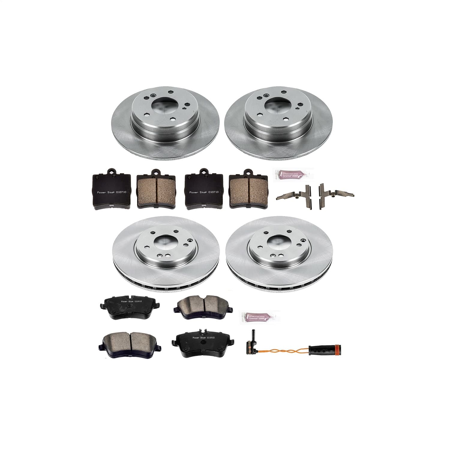Power Stop - KOE6703 - Front and Rear - Disc Brake Pad and Rotor Kit image 1