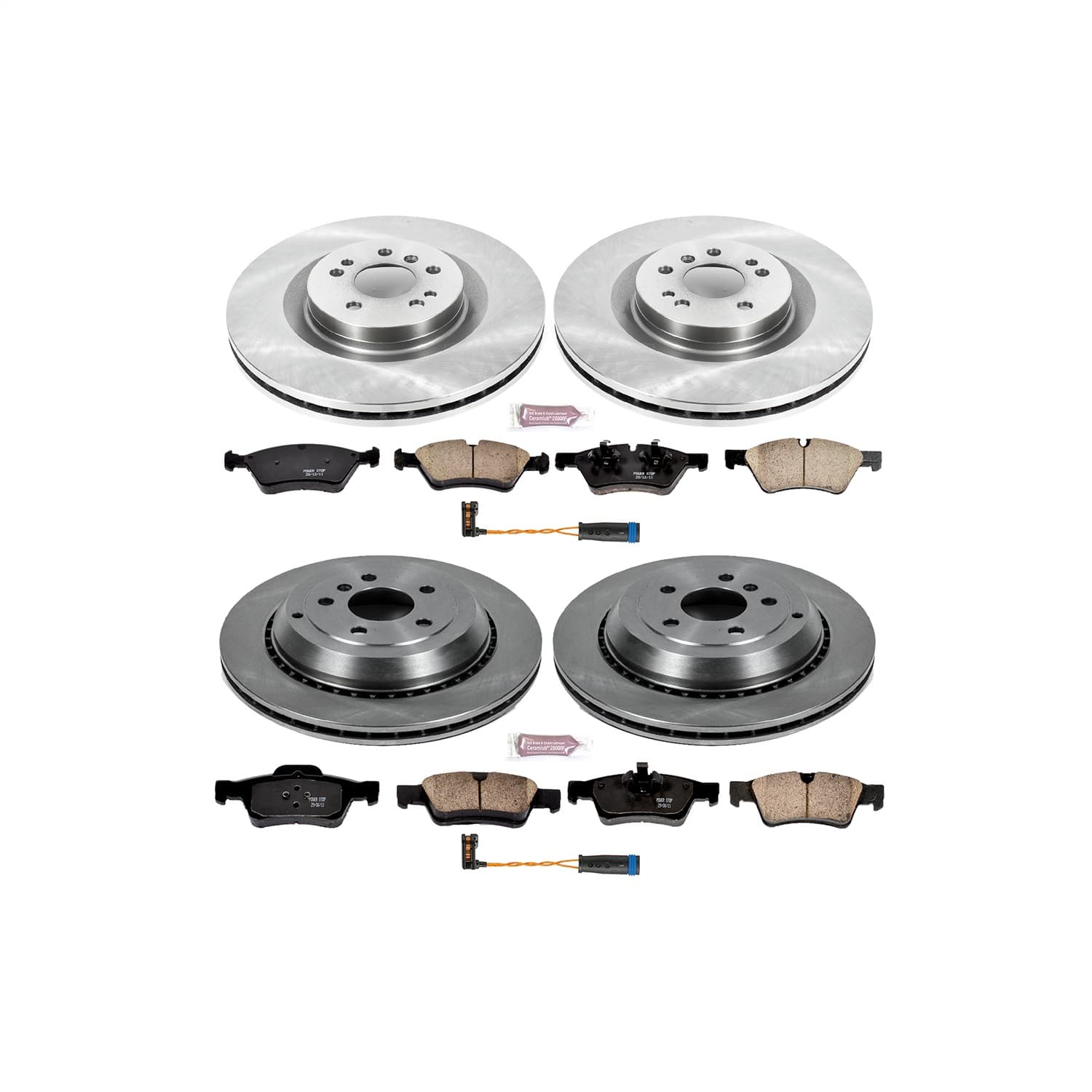 Power Stop - KOE6707 - Front and Rear - Disc Brake Pad and Rotor Kit image 1