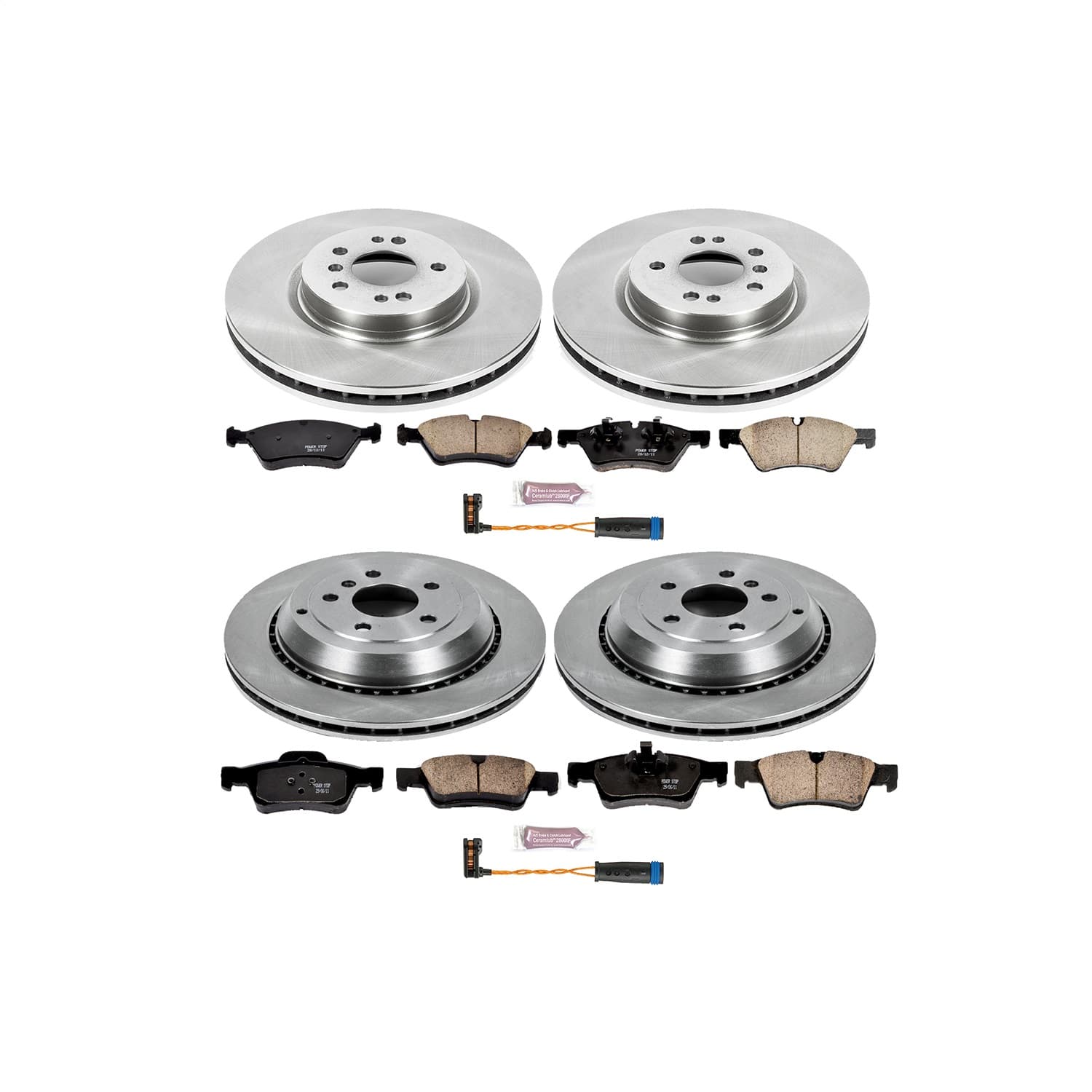 Power Stop - KOE6711 - Front and Rear - Disc Brake Pad and Rotor Kit image 1