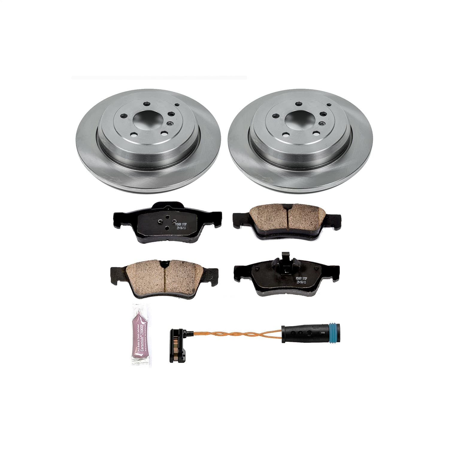 Power Stop - KOE6712 - Rear - Disc Brake Pad and Rotor Kit image 1