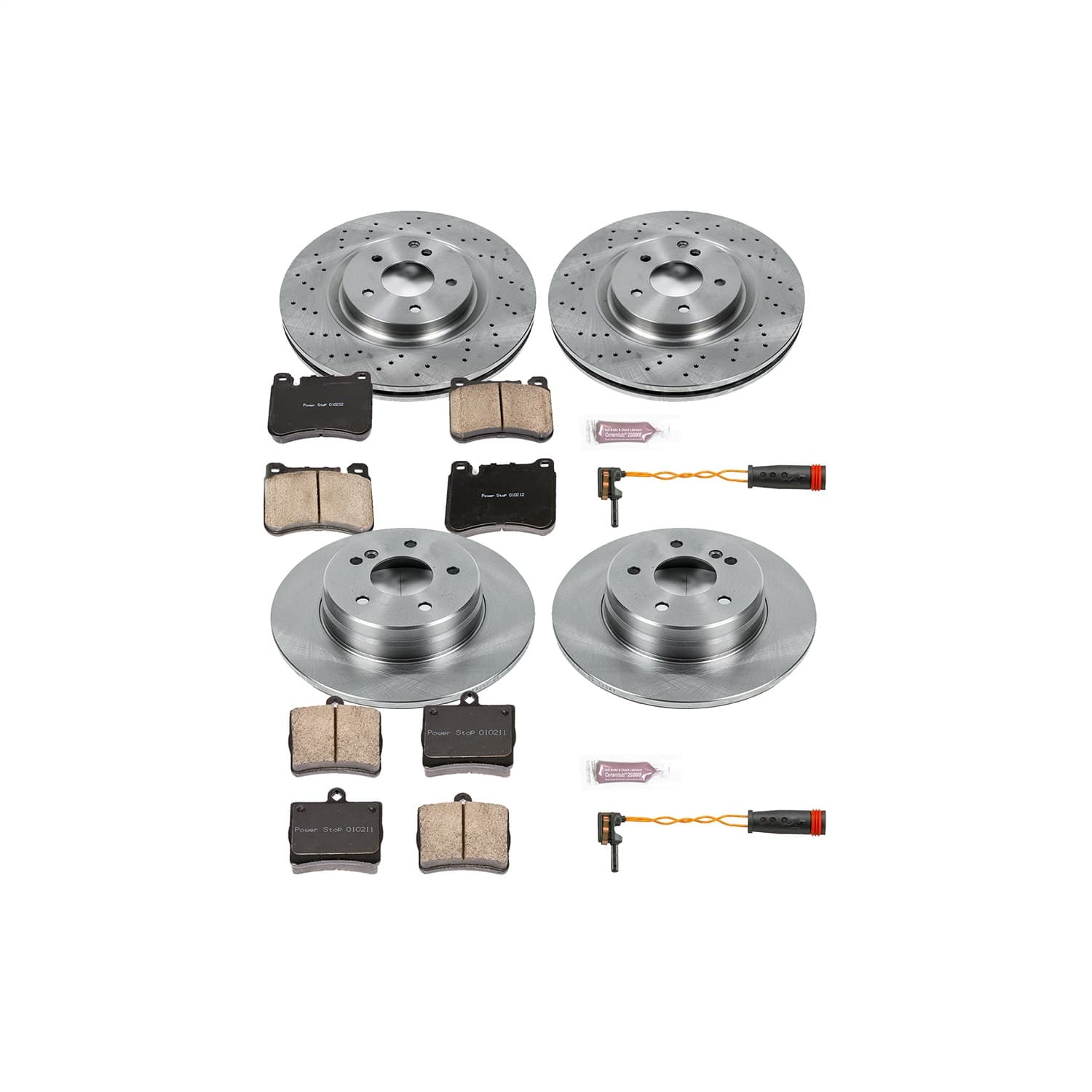 Power Stop - KOE6714 - Front and Rear - Disc Brake Pad and Rotor Kit image 1
