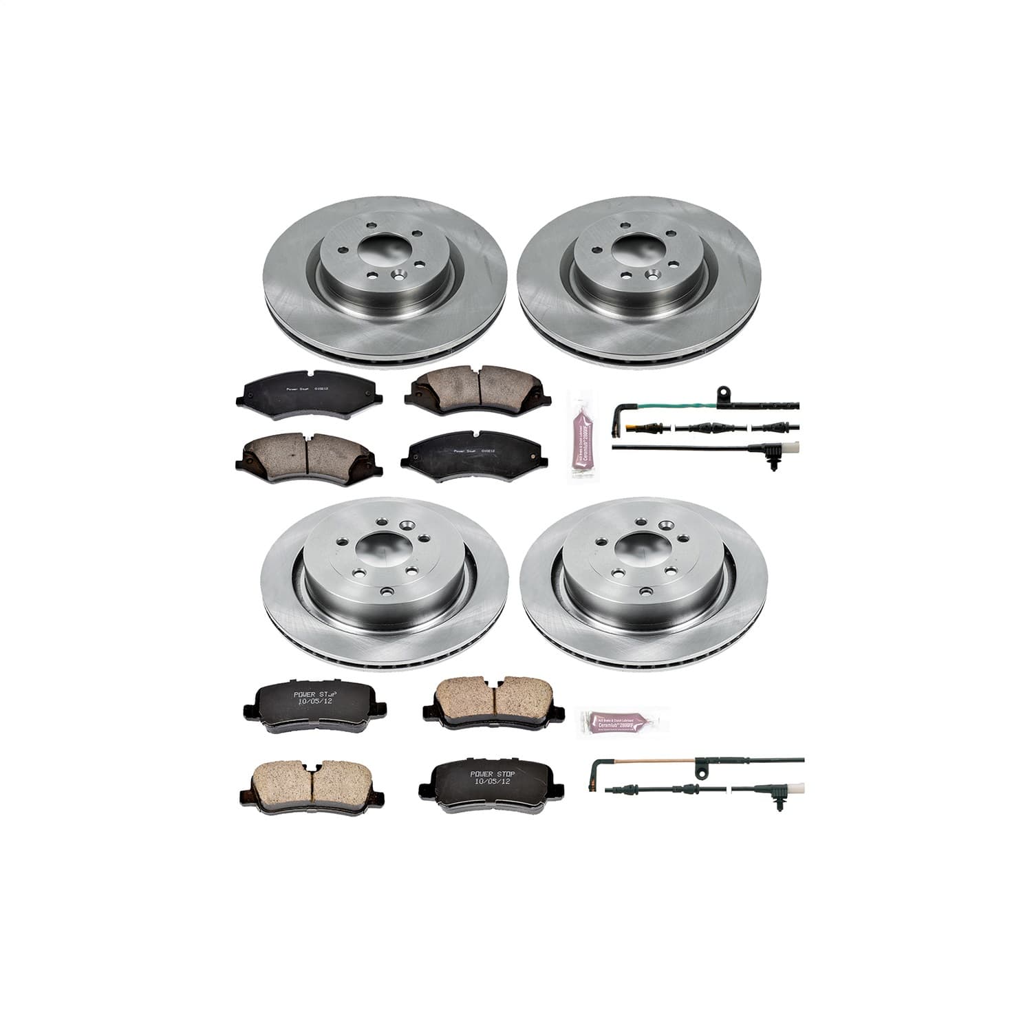 Power Stop - KOE6720 - Front and Rear - Disc Brake Pad and Rotor Kit image 1