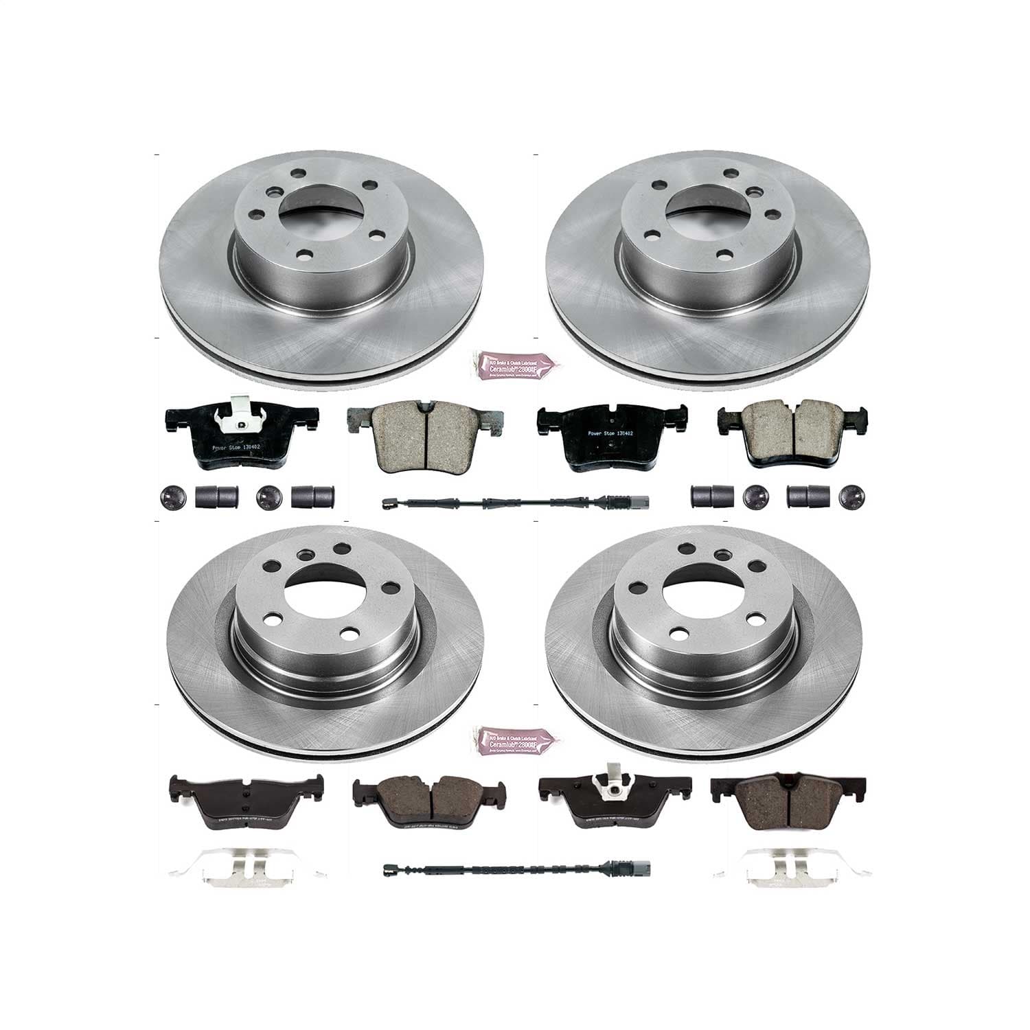 Power Stop - KOE6744 - Front and Rear - Disc Brake Pad and Rotor Kit image 1