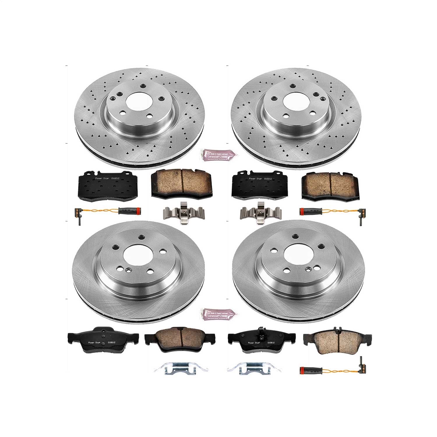 Power Stop - KOE6751 - Front and Rear - Disc Brake Pad and Rotor Kit image 1