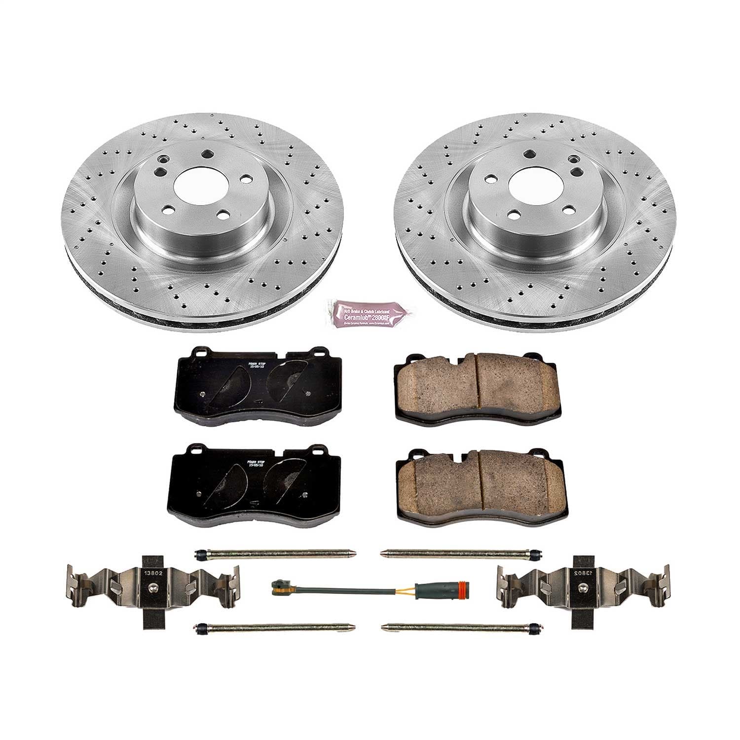 Power Stop - KOE6755 - Front - Disc Brake Pad and Rotor Kit image 1