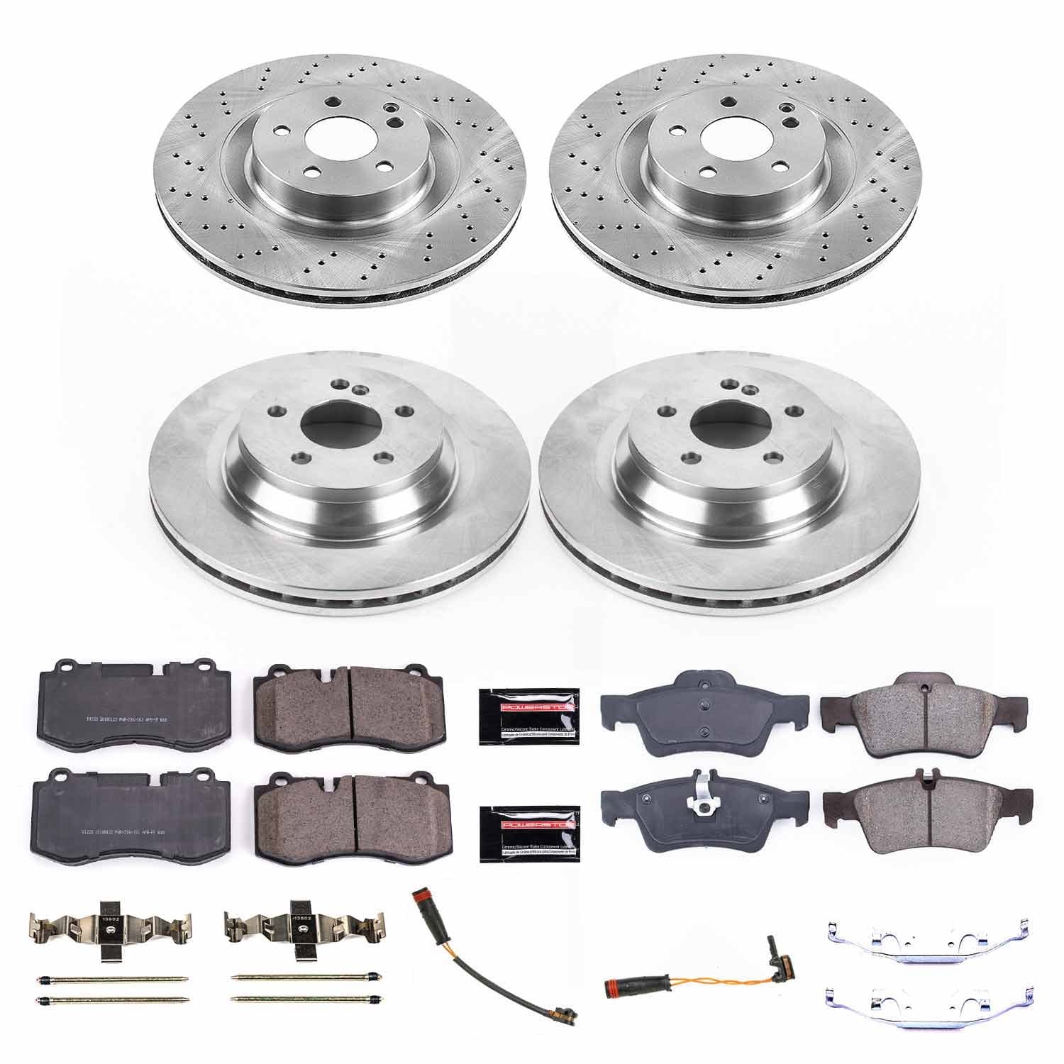 Power Stop - KOE6756 - Front and Rear - Disc Brake Pad and Rotor Kit image 1