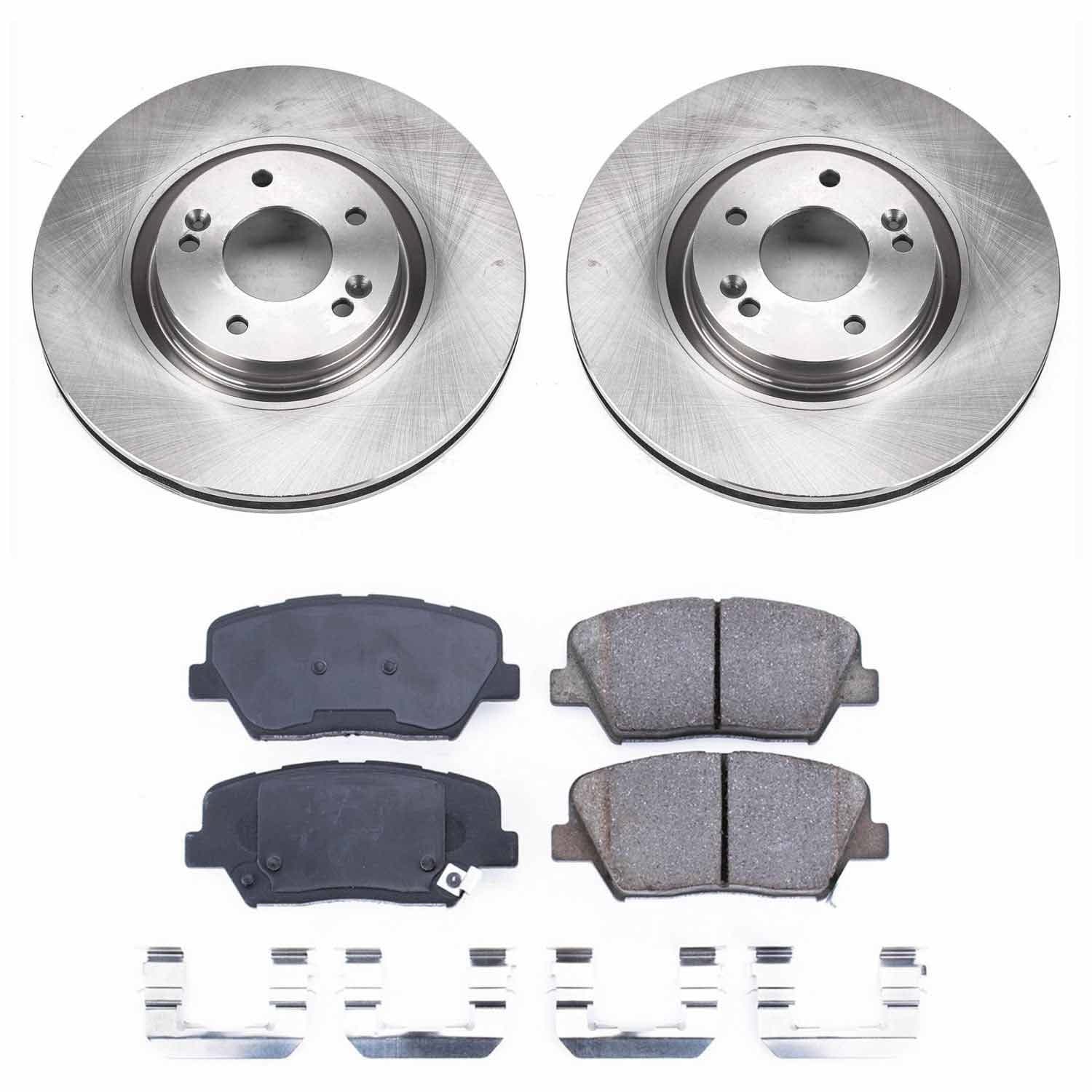 Power Stop - KOE6764 - Front - Disc Brake Pad and Rotor Kit image 1