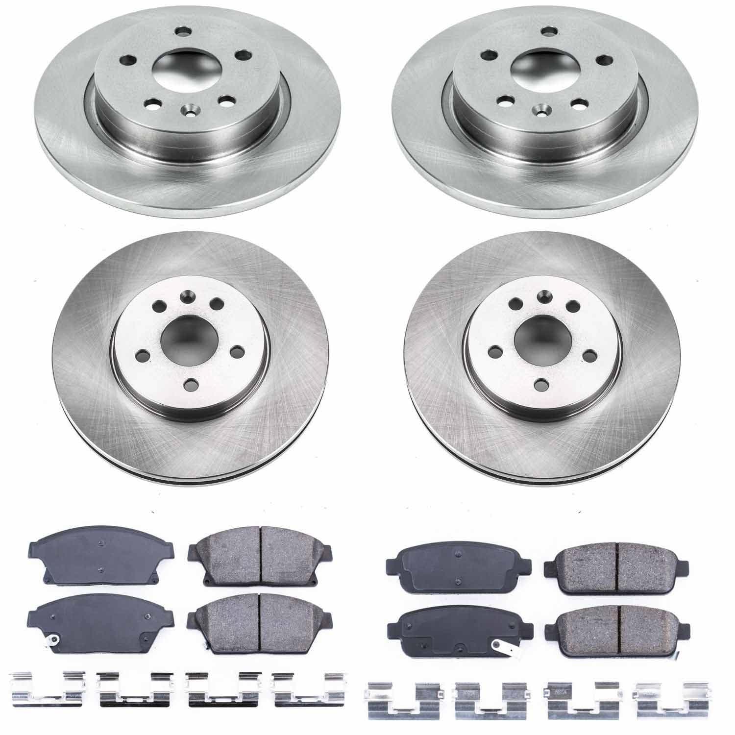 Power Stop - KOE6792 - Front and Rear - Disc Brake Pad and Rotor Kit image 1