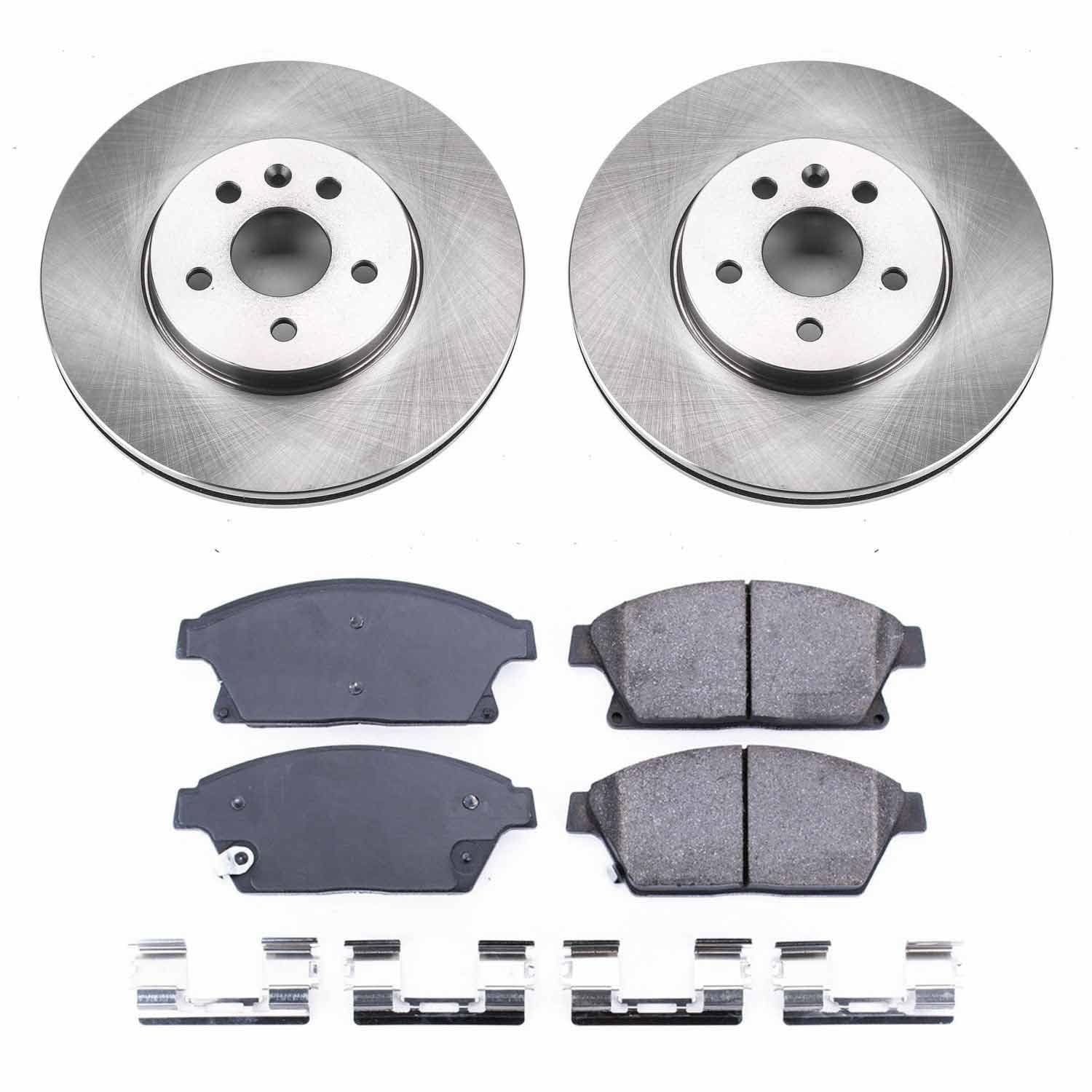 Power Stop - KOE6793 - Front - Disc Brake Pad and Rotor Kit image 1