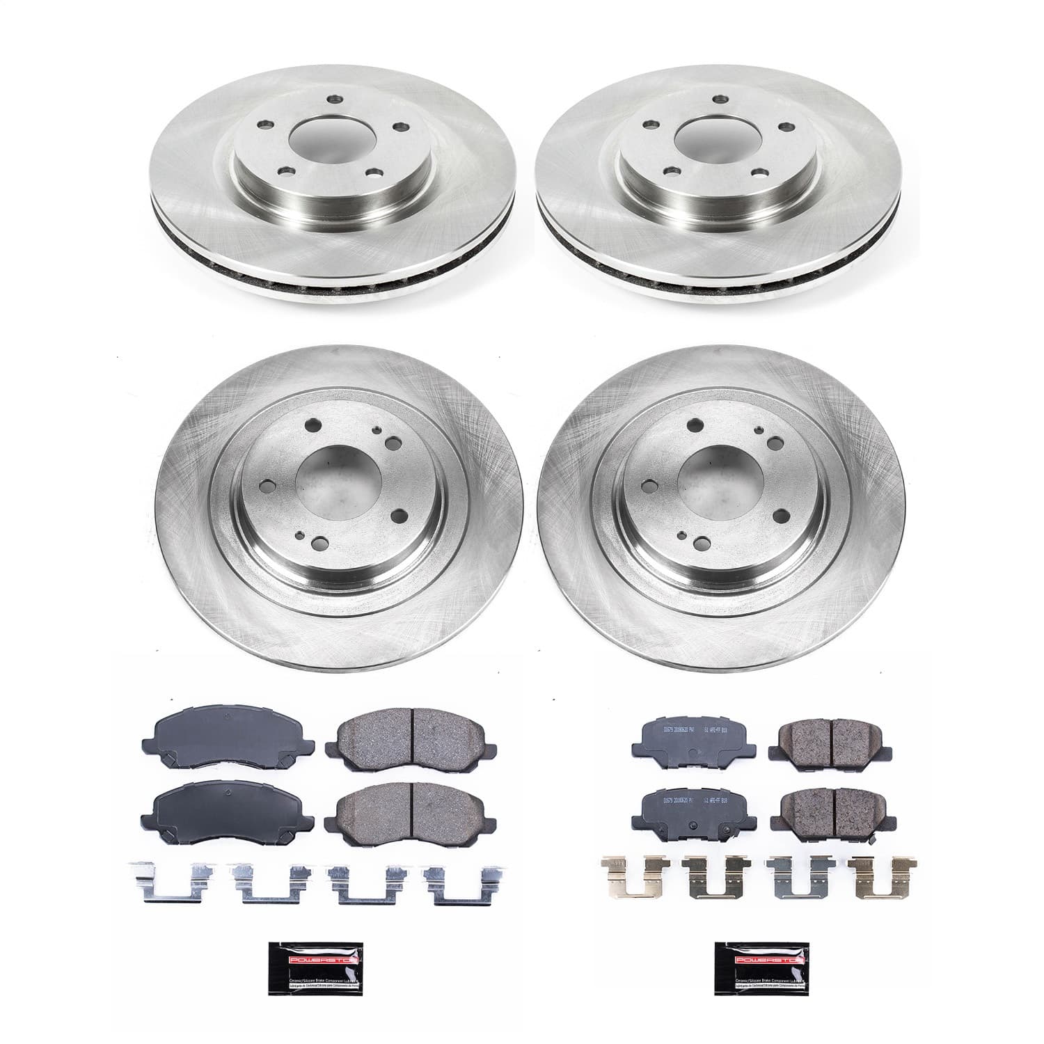 Power Stop - KOE6796 - Front and Rear - Disc Brake Pad and Rotor Kit image 1