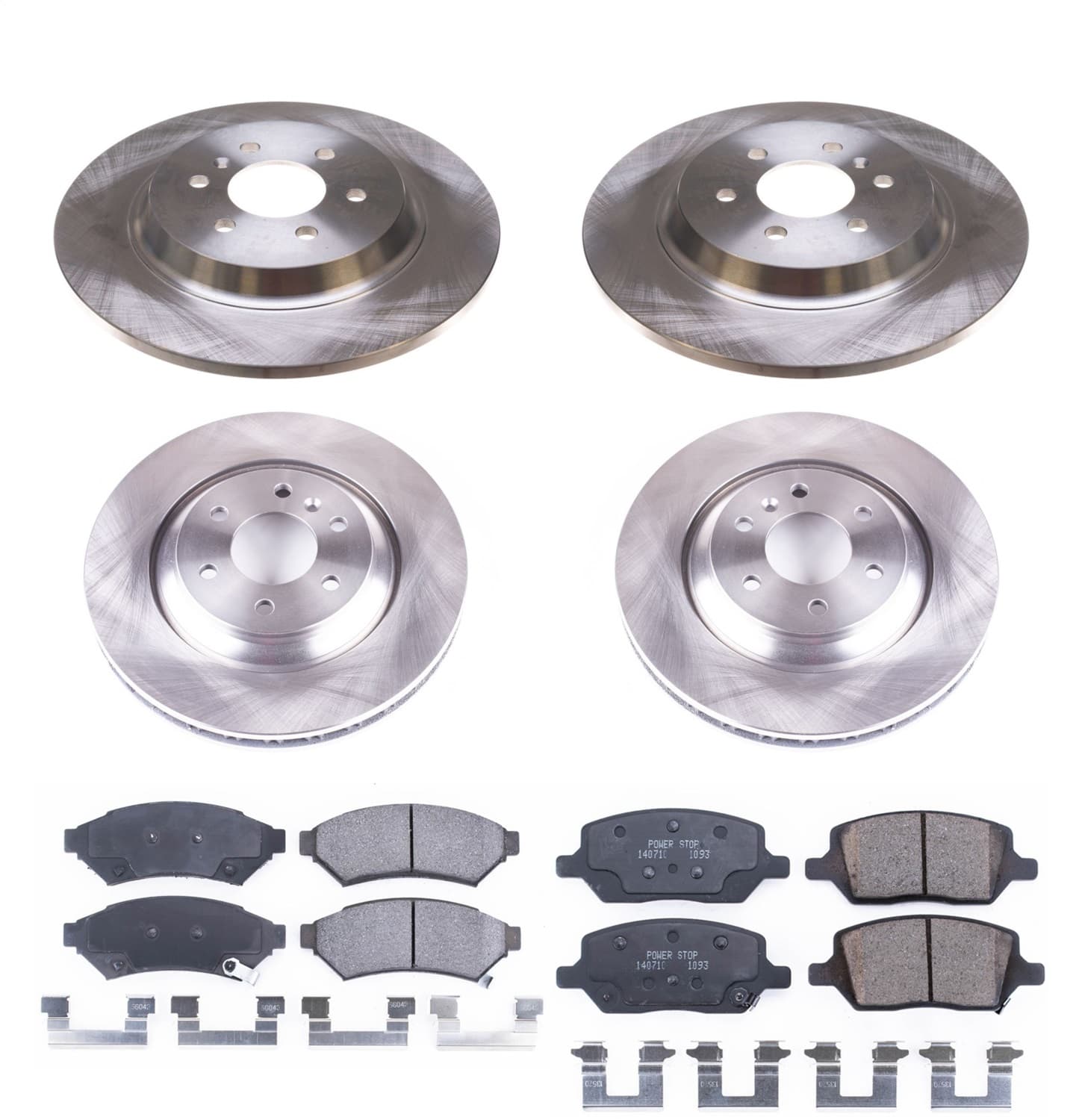 Power Stop - KOE6801 - Front and Rear - Disc Brake Pad and Rotor Kit image 1