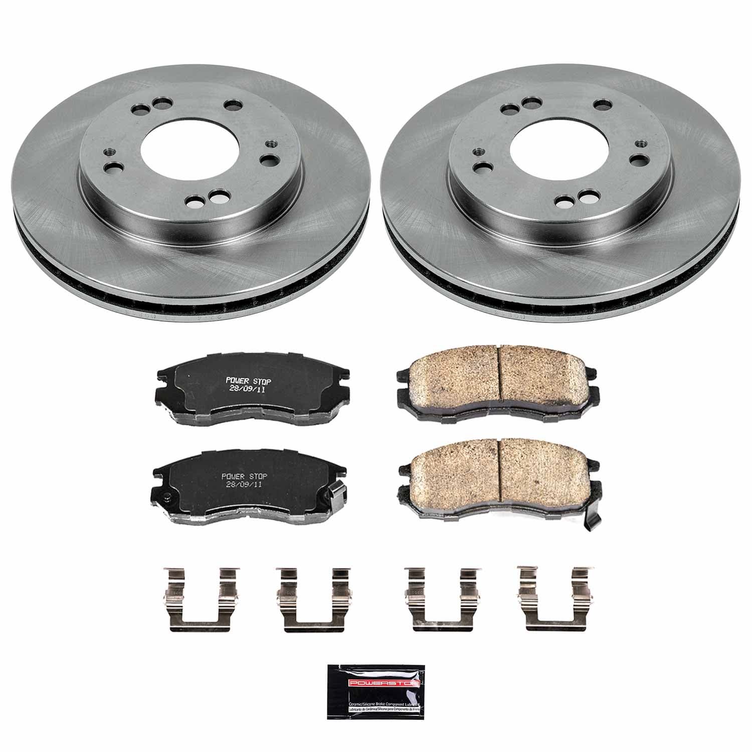 Power Stop - KOE681 - Front - Disc Brake Pad and Rotor Kit image 1