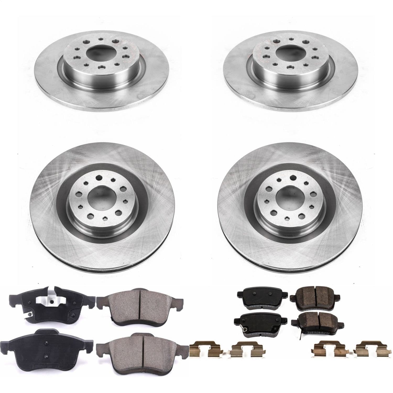 Power Stop - KOE6839 - Front and Rear - Disc Brake Pad and Rotor Kit image 1