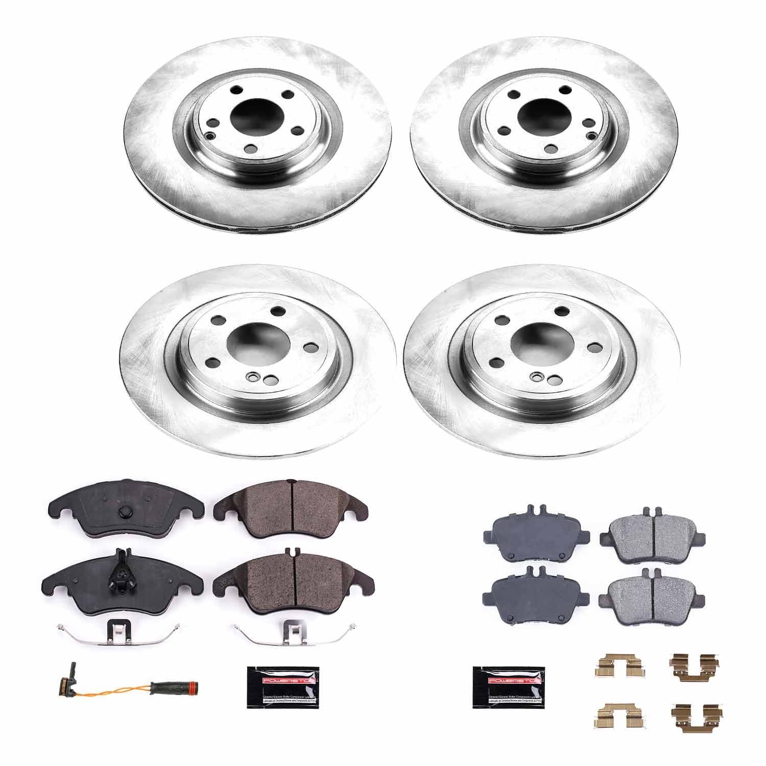 Power Stop - KOE6891 - Front and Rear - Disc Brake Pad and Rotor Kit image 1