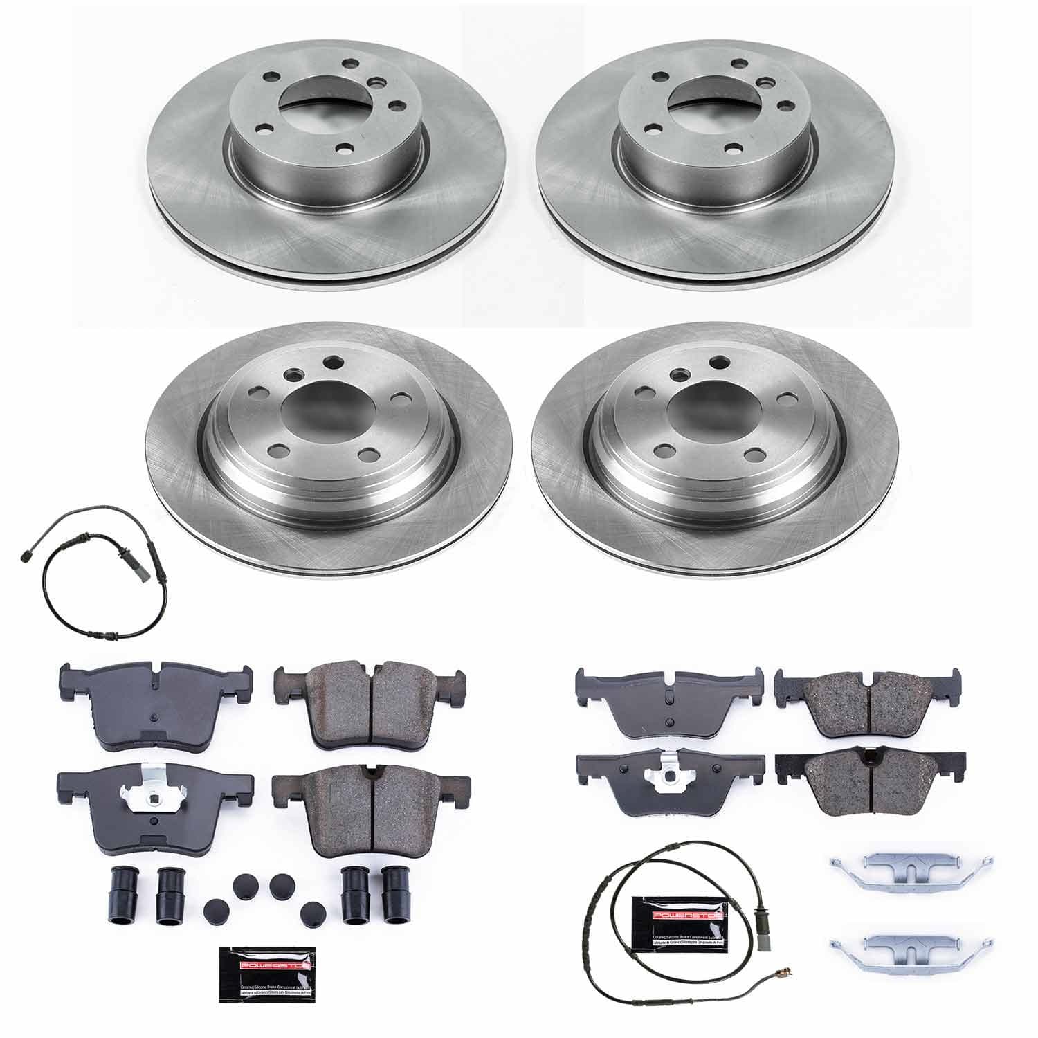 Power Stop - KOE6925 - Front and Rear - Disc Brake Pad and Rotor Kit image 1