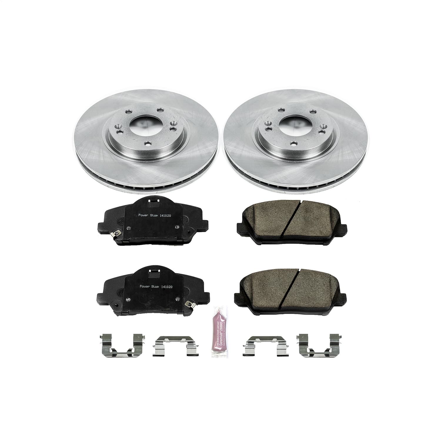 Power Stop - KOE6935 - Front - Disc Brake Pad and Rotor Kit image 1