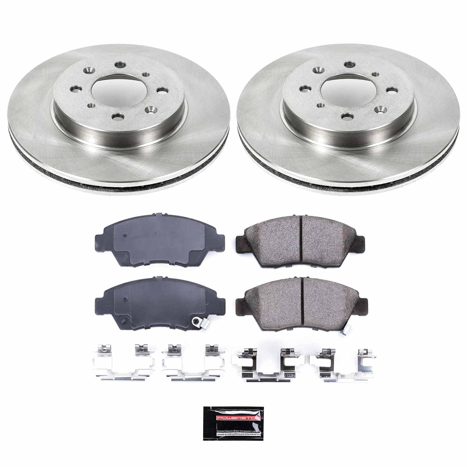 Power Stop - KOE694 - Front - Disc Brake Pad and Rotor Kit image 1