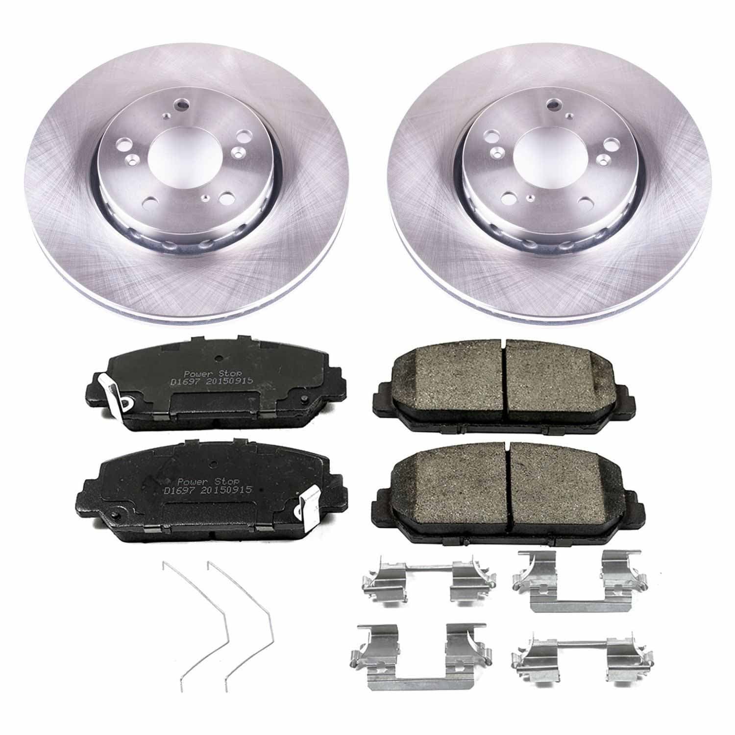 Power Stop - KOE6955 - Front - Disc Brake Pad and Rotor Kit image 1