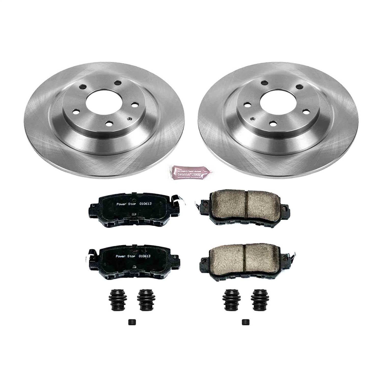 Power Stop - KOE6964 - Rear - Disc Brake Pad and Rotor Kit image 1