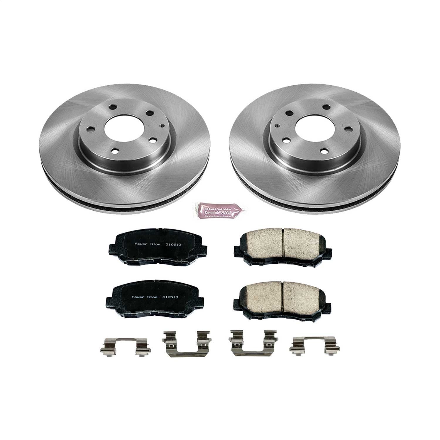 Power Stop - KOE6967 - Front - Disc Brake Pad and Rotor Kit image 1
