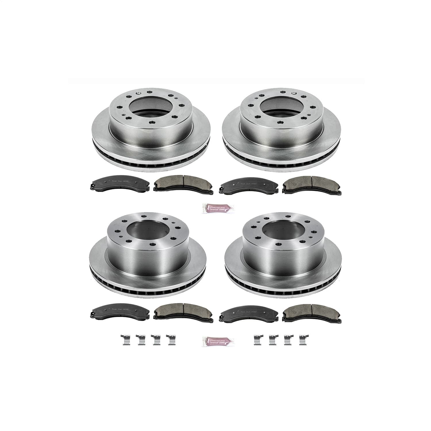 Power Stop - KOE6992 - Front and Rear - Disc Brake Pad and Rotor Kit image 1
